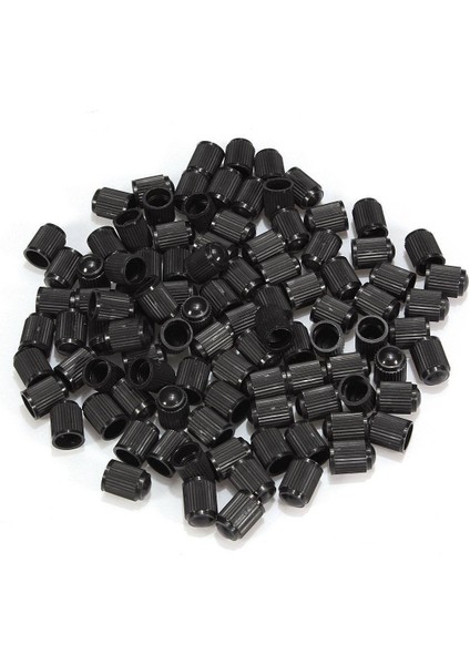 100 Pcs Plastik Valf Kapakları Lastik Kapak Valf Kapağı Araba Motosiklet Siyah (Yurt Dışından)