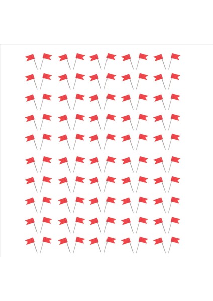 100 Bayrak Şekli Harita Pimleri Bildirim Tahtası Çizim Pimleri Itme Pimi Kırmızı (Yurt Dışından) modelleri