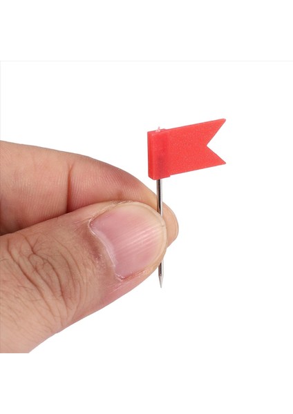 100 Bayrak Şekli Harita Pimleri Bildirim Tahtası Çizim Pimleri Itme Pimi Kırmızı (Yurt Dışından) fırsatları