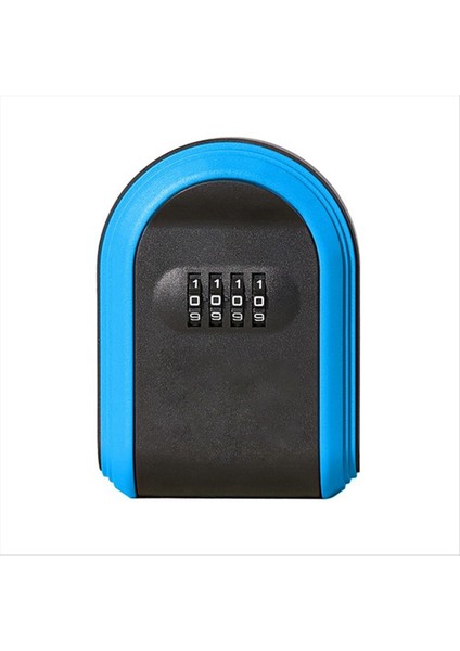 Anahtar Güvenli Kutu Hava Durumu Geçirmez 4 Sayı Kombinasyon Dış Mekan Anahtar Güvenlik Depolama Kılıfı Anahtar Kilit Kutusu Duvar Monte Siyah ve Mavi (Yurt Dışından)