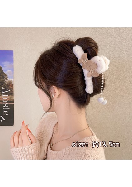 Kedi Peluş Çizik Klipsi Kadın Sonbahar ve Kış Gelişmiş Disk Saç Tokası Duygusu Başın Arkası Büyük Köpekbalığı Klipsi Saç Kartı Başlıklar (Yurt Dışından)