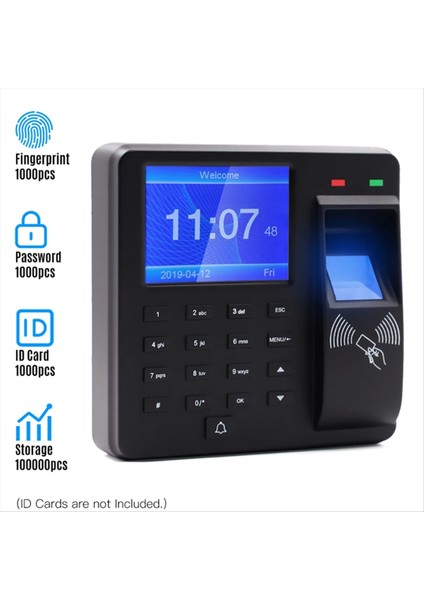 2 4 Inç Ekran Çalışan Kaydedici ile Erişim Kontrolü Katılım Makinesi Parmak Izi/şifre/kimlik Kartı Tanımlama (Yurt Dışından) indirimleri