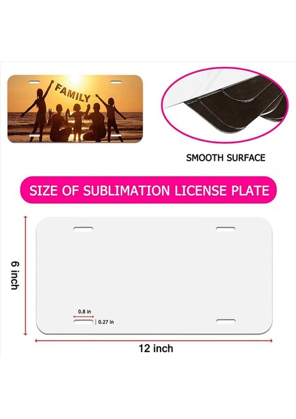 20PCS Süblimasyon Plakası Boş Isı Termal Transfer Sayfası Otomobil Plaka Etiketi Araba Dekorasyonu Için Özel 12X6IN (Yurt Dışından) fırsatları