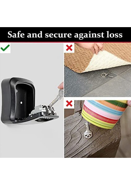 2x Anahtar Dolap Organizatörü Anahtar Kilit Kutusu Duvara Bağlı Su Geçirmez Anahtar Depolama Kilit Kutusu Montaj Kiti (Yurt Dışından) fırsatları