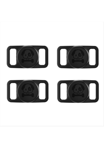 Pet Silikon Izleyici Apple Airtag Pet Bulucu Önleyici Anti Izleyici (Siyah) Için Su Geçirmez Koruyucu Kılıf (Yurt Dışından)