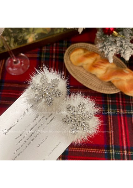 Sonbahar ve Kış Kar Tanesi Inci Saç Klipleri Kadın Ortam Anlamda Yan Klip Patlama Mizaç Küçük Klip Ördek Gagası Klip Saç Kartı Şapkalar (Yurt Dışından) fırsatları