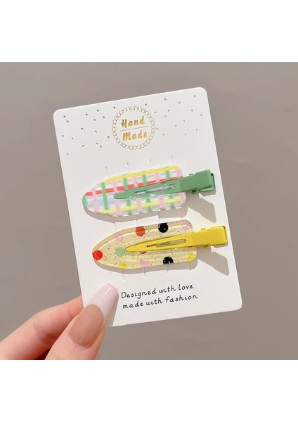 Metal Niş Tasarım Sonbahar ve Kış Klip Kız Sevimli Insr Saç Tokası Çocuk Saç Kartı (Yurt Dışından)