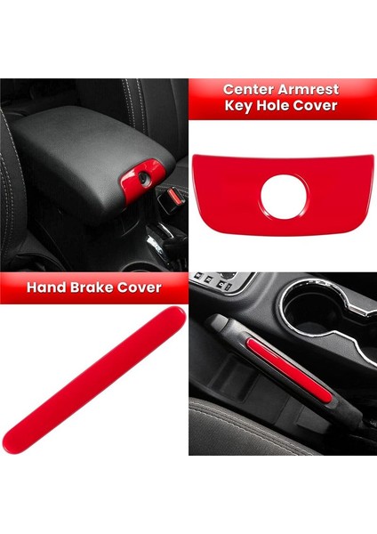 18PCS Dekoratif Çerçeve Yüzüğü Merkezi Kontrol Iç Araç Aksesuarları Jeep Wrangler Kırmızı (Yurt Dışından) fırsatları