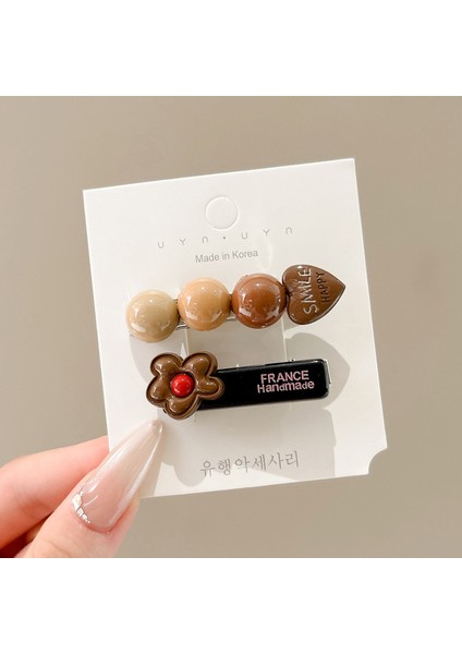 Narin Sonbahar ve Kış Saç Tokası Merad Kolej Tarzı Bb Klip Saç Kartı Alın Kırık Saç Yan Klip Başlıklar (Yurt Dışından)