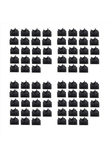 80PCS Siyah Ayarlanabilir Plastik Kablo Kelepçeleri Kendi Yapışkanlı Araç Kablo Klipsleri Tel Organizatör (Yurt Dışından)