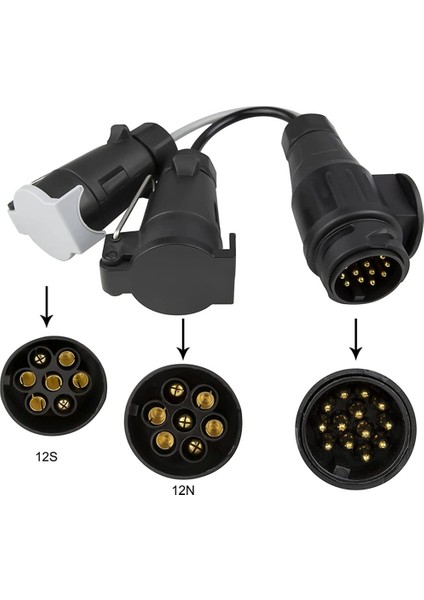 Çekme Adaptörü 13 Fiş Pimi 7 Pin 12N+12S Soket Towbar Elektrik Dönüşüm Adaptörü Römork Kamyonu Keravan (Yurt Dışından) indirimleri