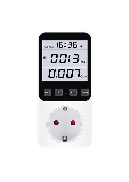 Ab Fişi Dijital Enerji Ölçer Wattmetre Soket Voltajı Güç Tüketimi AC230V 16A Elektrik Analizörü Monitör Test Cihazı (Yurt Dışından)