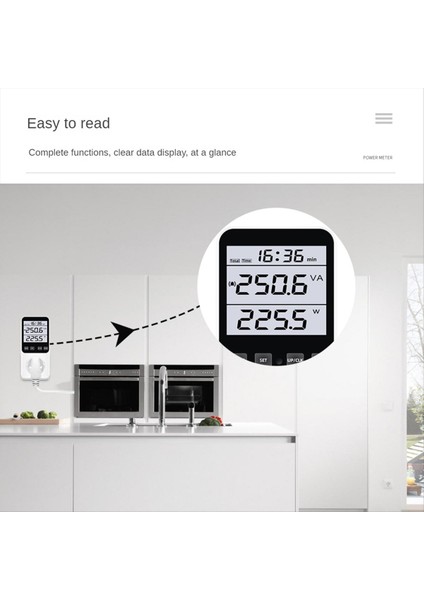 Ab Fişi Dijital Enerji Ölçer Wattmetre Soket Voltajı Güç Tüketimi AC230V 16A Elektrik Analizörü Monitör Test Cihazı (Yurt Dışından) modelleri