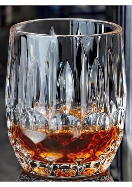 4 Adet Iskandinav Modeli Kristal Kesim Cam Bardak Viski, Konyak, Meşrubat Bardağı Için Kurşunsuz,şeffaf
