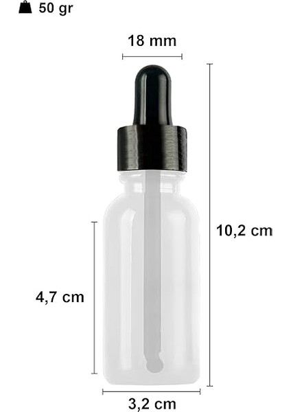 30 ml Metal Kapaklı Damlalık Dropper Şişesi Serum 30 cc Cam Şişe 6 Adet (Siyah Kapak, Şeffaf) fiyatları