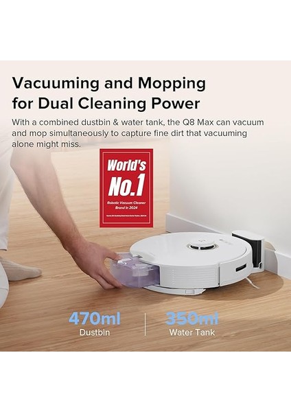 Q8 Max Beyaz Akıllı Robot Süpürge fiyatları
