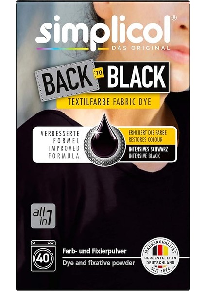 Back To Black Siyah Kot,kanvas,keten Kumaş Boyası