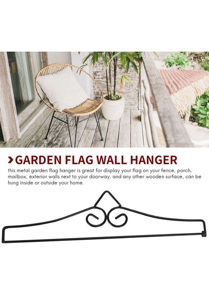 3pcs Bahçe Bayrağı Duvar Askı Tozu Kaplı Demir Afiş Tutucu Bayrak Tutucu Braketi Bayrak Takvim Havlular Dekorasyon (Yurt Dışından) fırsatları