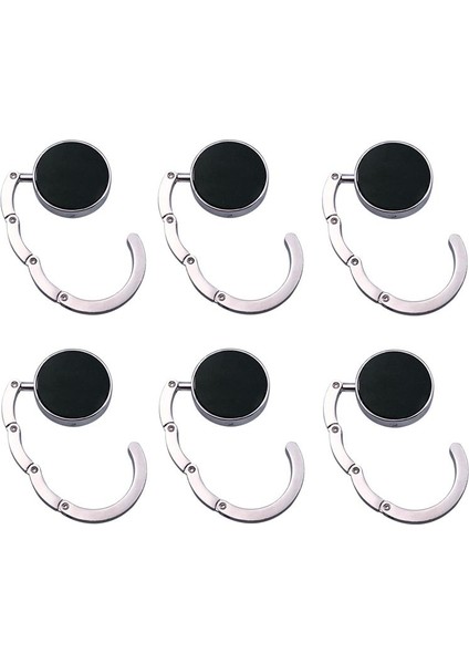 6pcs Moda Torbası Tutucu Çanta Askı Katlanır Anahtar Yüzük Tutucu Taşınabilir Raf Masası Kanca Cihazı (Yurt Dışından)