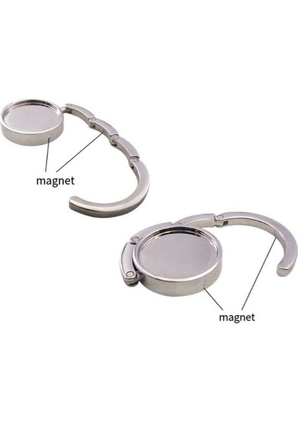 6pcs Moda Torbası Tutucu Çanta Askı Katlanır Anahtar Yüzük Tutucu Taşınabilir Raf Masası Kanca Cihazı (Yurt Dışından) fiyatları