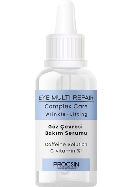 Göz Çevresi Bakım Serumu, Kırışıklık Karşıtı & Yoğun Nemlendirici, Morluk ve Şişlik Giderici, Aydınlatıcı & Onarıcı Bakım, 20 ml