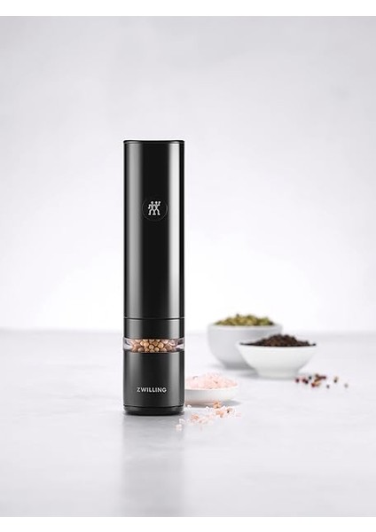 Enfinigy Elektrikli Tuz ve Karabiber Değirmeni, Seramik Değirmenli ve LED Aydınlatmalı, USB ile Şarj Edilebilir, Siyah fiyatları