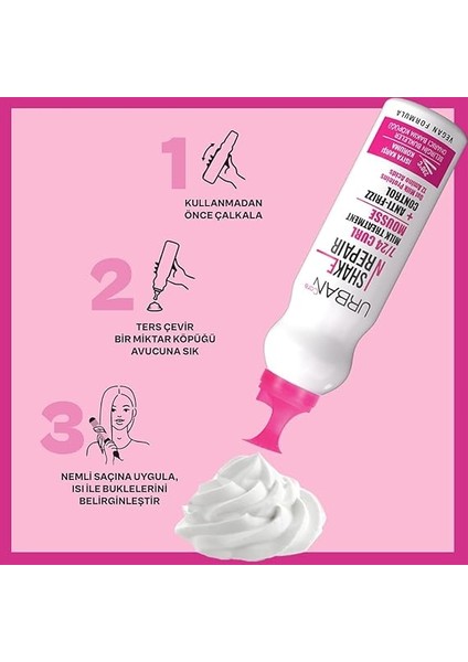 Care Shake N Repair 7/24 Kabaran ve Bukleli Saçlara Özel Saç Bakım Köpüğü, 150 Mililitre, Vegan indirimleri