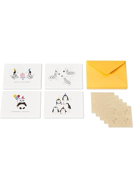 Boş Doğum Günü Kartları, Parti Hayvanı (20 Adet) fiyatları