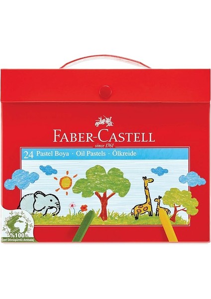 Karton Çantalı Pastel Boya 24'lü