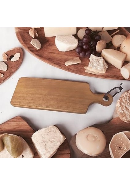 Akasya Kesme ve Sunum Tahtası Antibakteriel Yıkanabilir Doğrama Tahtası Dikdörtgen 32X11CM | Yıkanabilir Akasya Peynir Sunum Tahtası modelleri