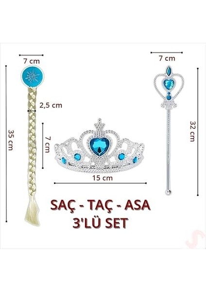 Bebek ve Parti Frozen Asa, Taç Saç Seti fiyatları