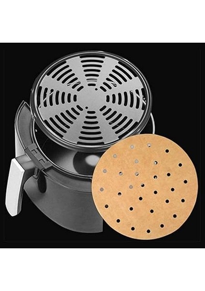 100 Adet Air Fryer Pişirme Kağıdı Tek Kullanımlık Hava Fritöz Yağ Geçirmez Yapışmaz Gıda Pişirme Kağıdı Yuvarlak Delikli Model modelleri