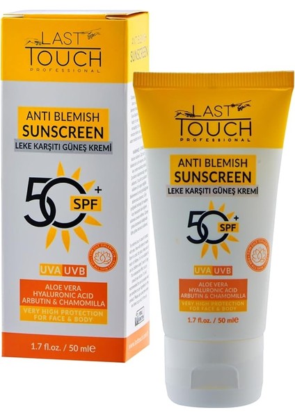 Touch Spf 50+ Leke Karşıtı Yüksek Korumalı Yüz ve Vücut Güneş Kremi 50 ml