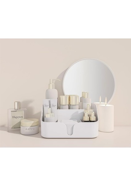 Makyaj ve Kozmetik Düzenleme Kutusu Organizeri Beyaz