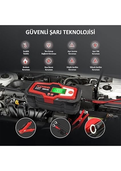 KBS4A 6/12V 120A Dijital Akü Şarj/akü Bakım/desülfatör ve Power Supply indirimleri