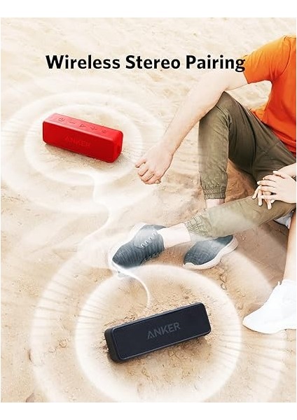 By Anker, Soundcore 2 Bluetooth Hoparlör - 12W Stereo Ses - Ipx7 Suya Dayanıklılık - 24 Saate Varan Şarj - Siyah - A3105 indirimleri