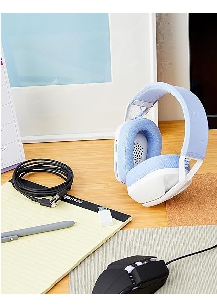 G G435 Lıghtspeed Kablosuz Kulak Üstü Oyuncu Kulaklığı, Bluetooth, Dahili Mikrofon, 40 mm Ses Sürücüleri, 165 Gr, 18 Saat Pil Ömrü, Beyaz fiyatları