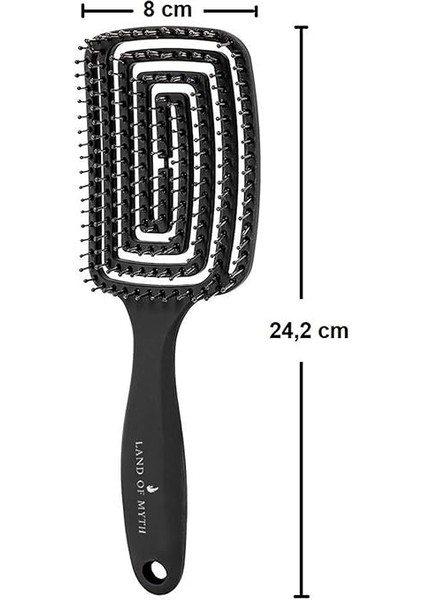 Of Myth - LOM1271 Üç Boyutlu Esnek Saç Açma ve Tarama Fırçası, Flexible Pro Brush (Siyah) fiyatları