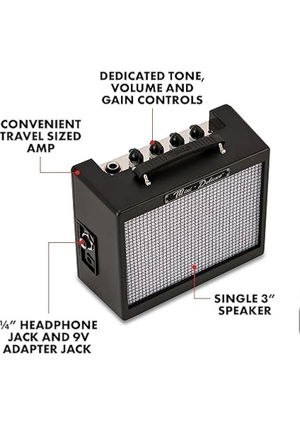 MD20 Mini Deluxe Gitar Amfisi, Mini 1 W Amplifikatör, Elektro Gitarlar Için, 9 V fiyatları