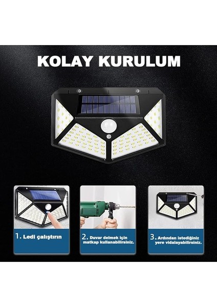 Geniş Açılı Solar 100 LED 3 Modlu Harekete Duyarlı Güneş Enerjili LED Suya Dayanıklı Solar Bahçe LED Aydınlatma Işık Hareket Sensörlü Işık Yüksek Işık Aydınlatma fırsatları