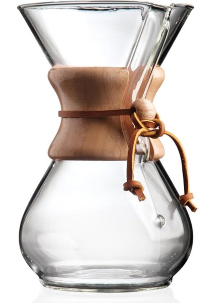 Ahşap Boyunlu Kahve Sürahisi - 6 Fincan.