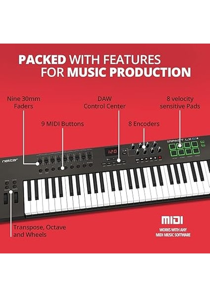 Impact LX61+ USB Midi Klavye modelleri