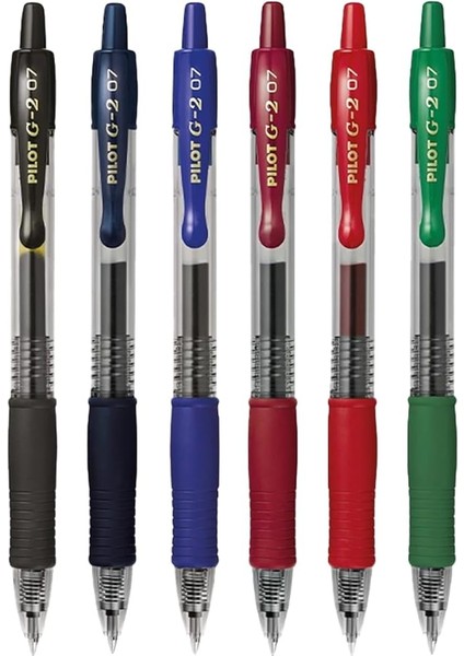 G2 Jel Mürekkepli Roller Kalem - 0.7 mm - 6'lı Set