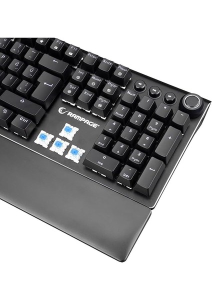 Thunder Blue Switch Rgb Ledli Bilek Destekli Mekanik Oyuncu Gaming Klavye indirimleri