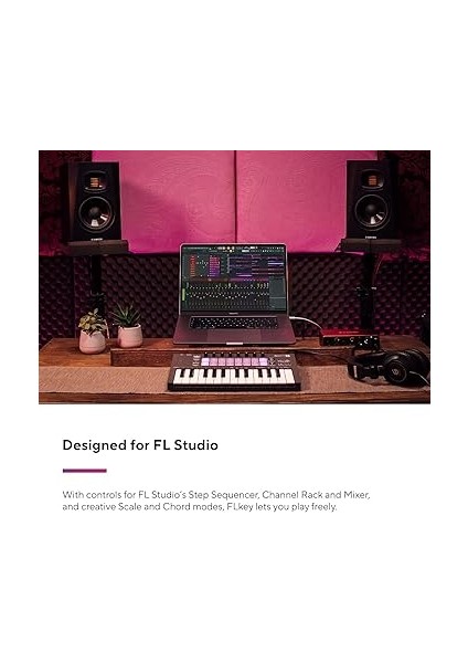 Flkey Mini — Taşınabilir 25 Tuşlu, Usb, Müzik Prodüksiyonu Için Fl Studio Entegrasyonlu Mıdı Klavye Denetleyicisi fiyatları
