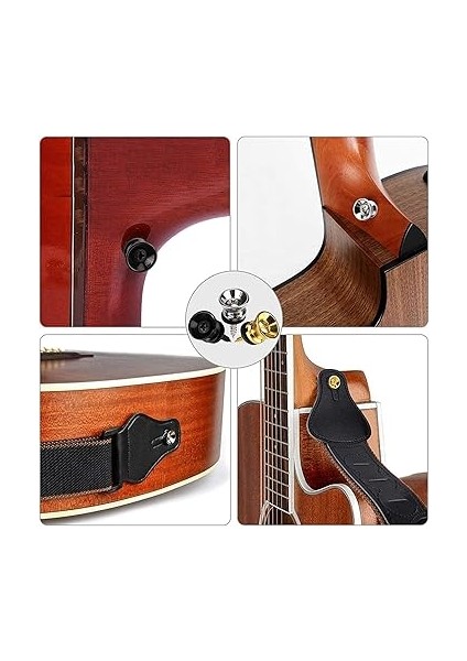 Joes RJSTR01 Gitar Askı Pimi Chrome Krom Guitar Strap Button 2'li Set Askı Demiri fırsatları