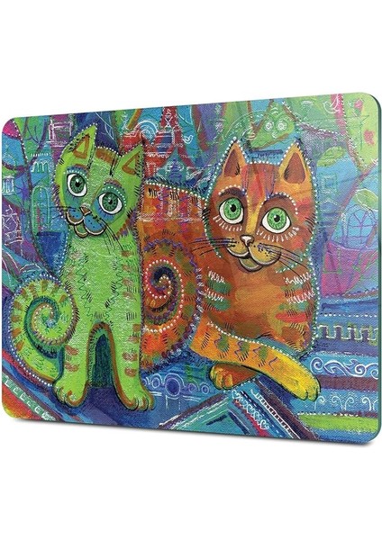 Cam Kesme Tahtası Kedi Desenli