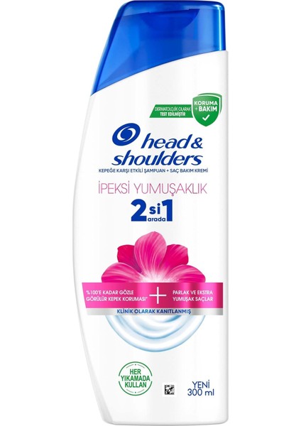 & Shoulders Ipeksi Yumuşaklık 2'si 1 Arada Kepeğe Karşı Etkili Şampuan 300ML