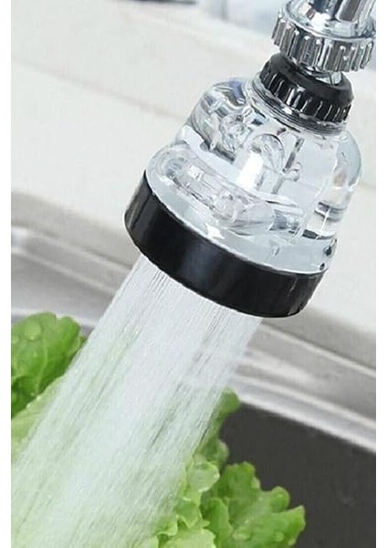 Su Tasasrruflu 3 Fonksiyonlu Mutfak Musluk Başlığı 360 Derece Oynar Başlıklı Şeffaf Görünümlü modelleri