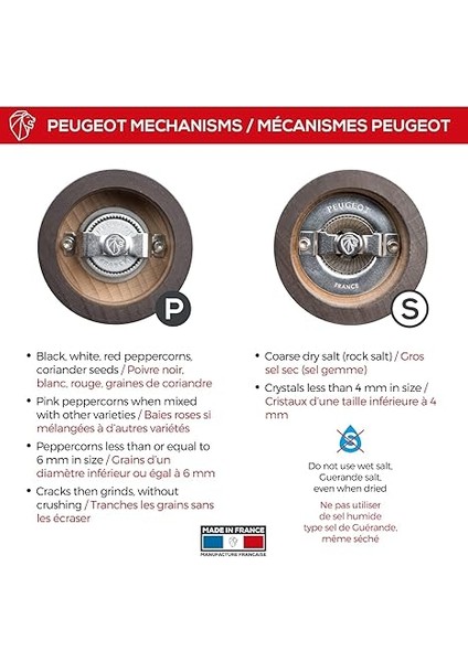 Paris Çikolata U Select 18 cm Karabiber ve Tuz Değirmeni Seti modelleri